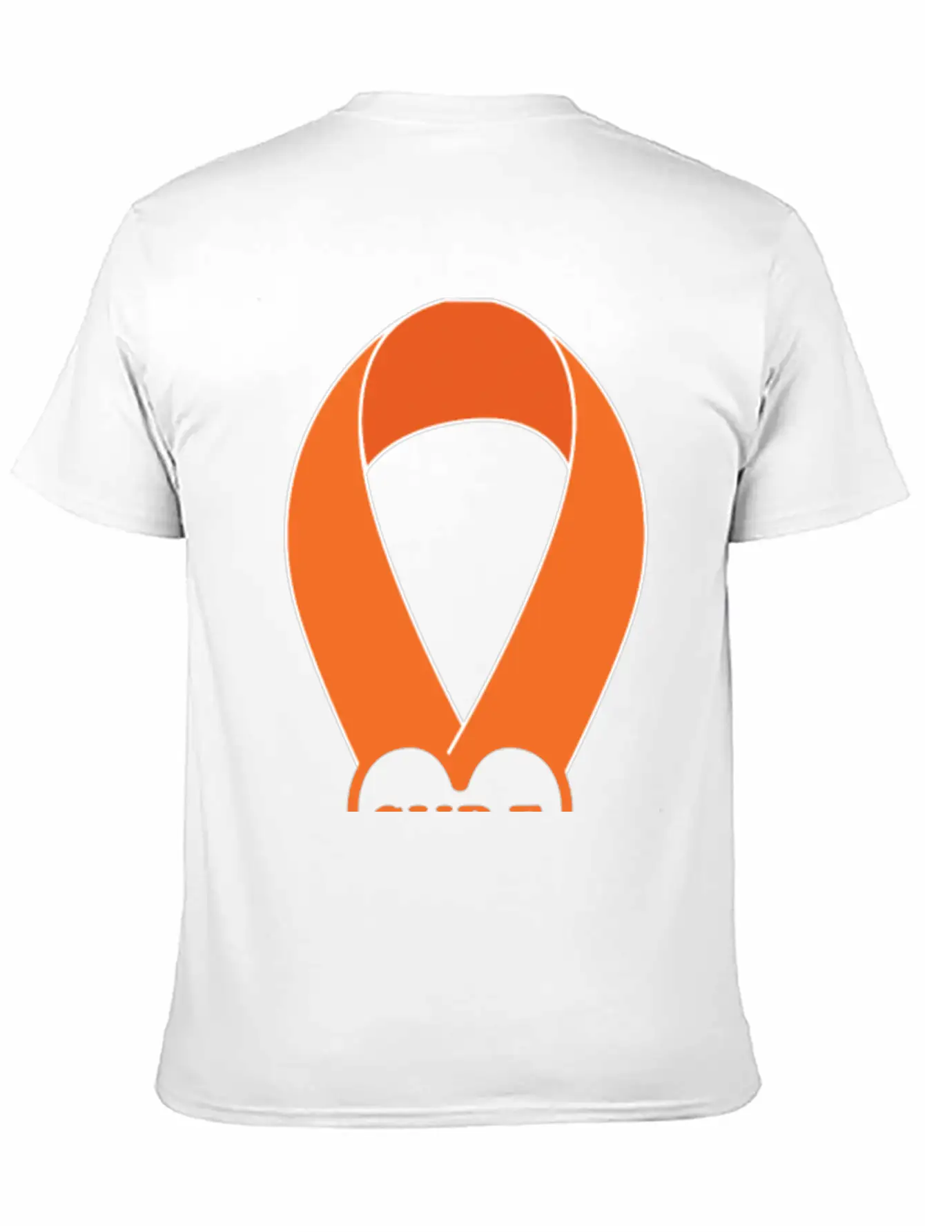 Orange Ribbon Multiple Sclerosis Awareness Unisex Casual T-Shirt – Clean Design For Daily Comfort