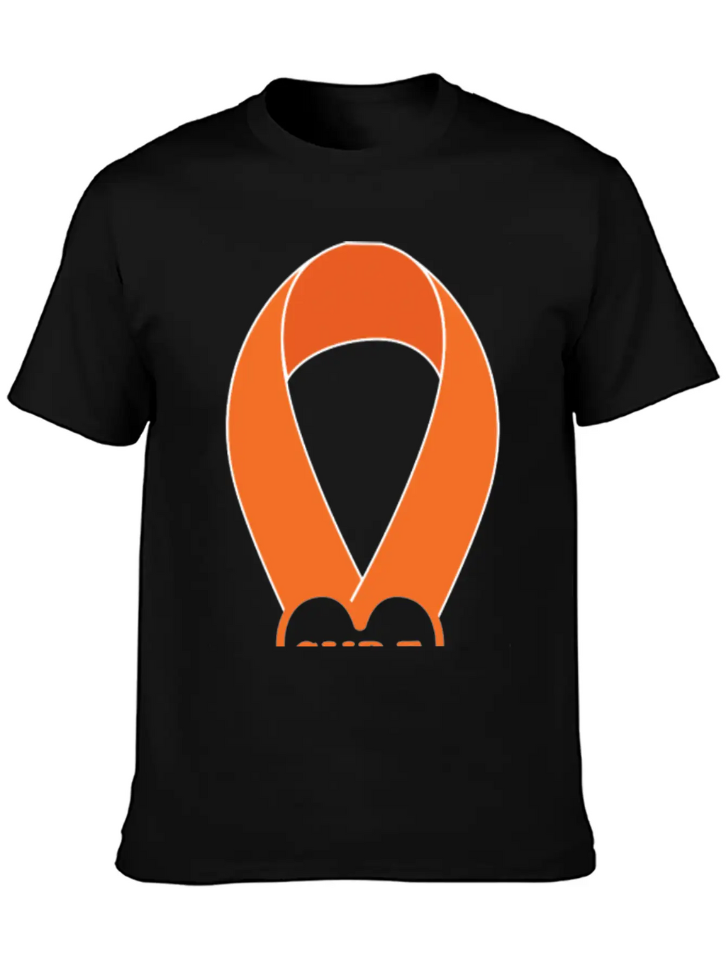 Orange Ribbon Multiple Sclerosis Awareness Unisex Casual T-Shirt – Clean Design For Daily Comfort