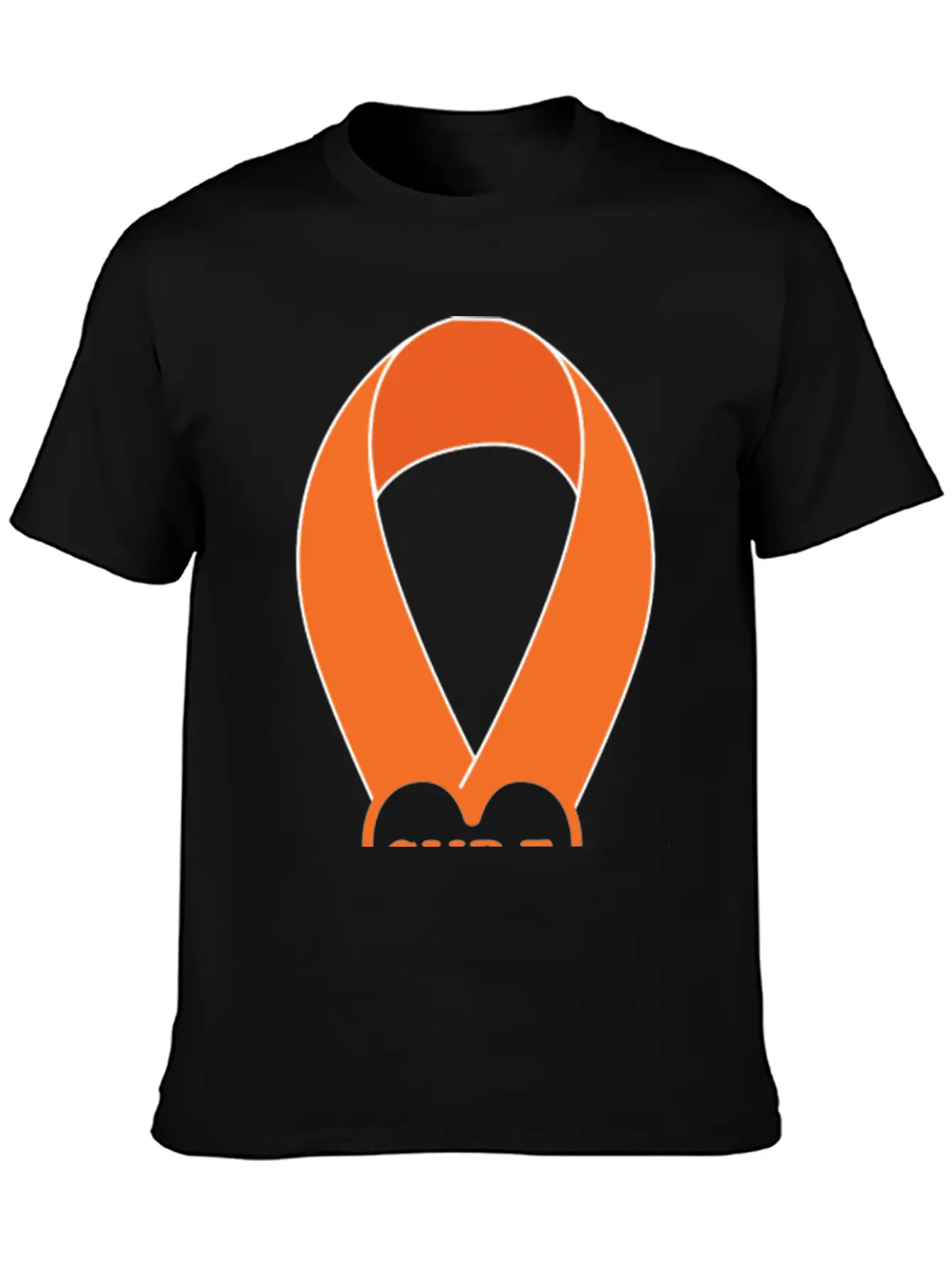Orange Ribbon Multiple Sclerosis Awareness Unisex Casual T-Shirt – Clean Design For Daily Comfort