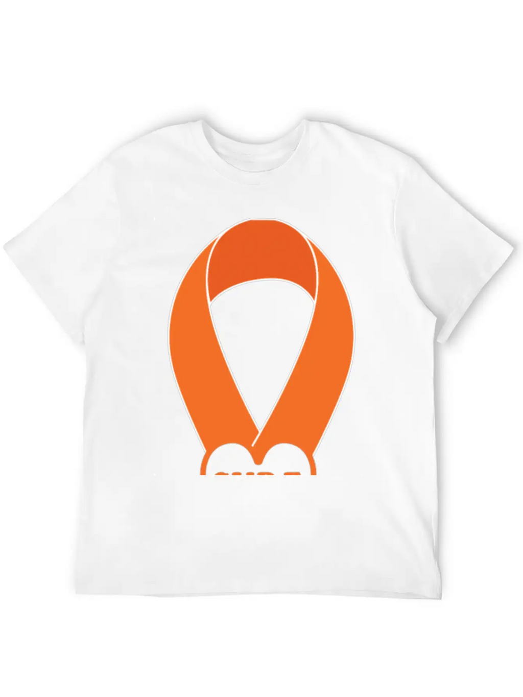 Orange Ribbon Multiple Sclerosis Awareness Unisex Casual T-Shirt – Clean Design For Daily Comfort