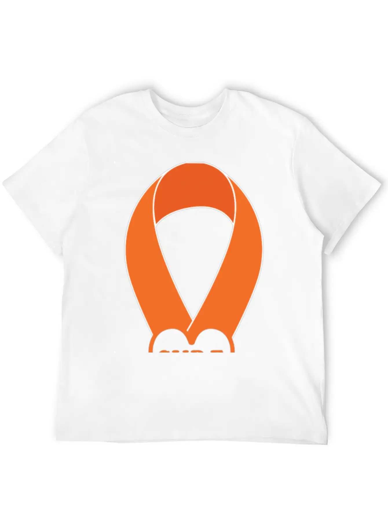 Orange Ribbon Multiple Sclerosis Awareness Unisex Casual T-Shirt – Clean Design For Daily Comfort