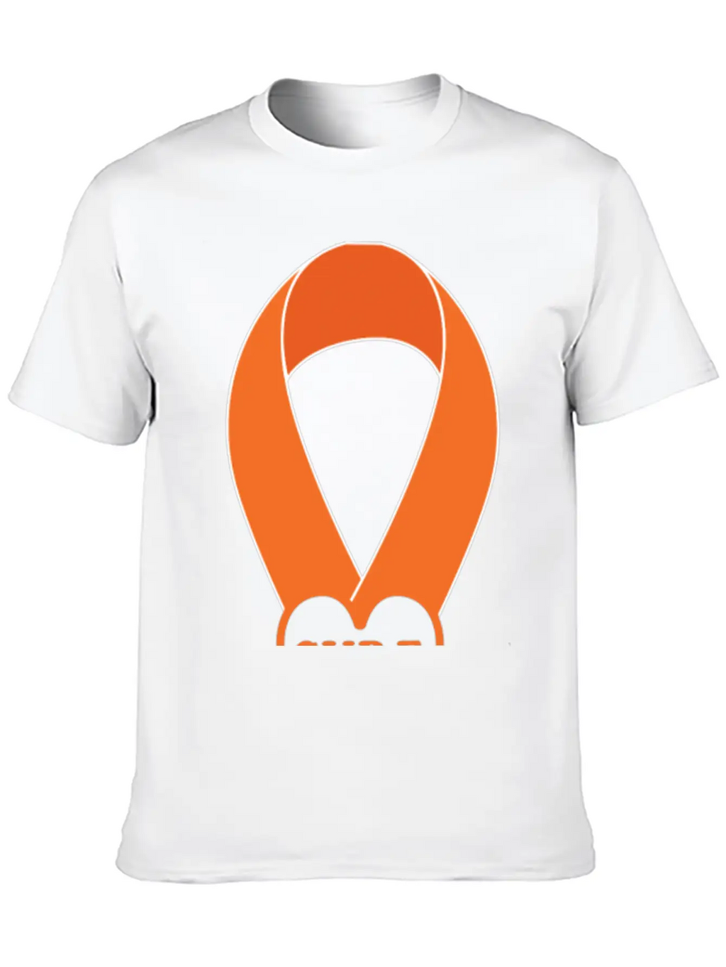 Orange Ribbon Multiple Sclerosis Awareness Unisex Casual T-Shirt – Clean Design For Daily Comfort