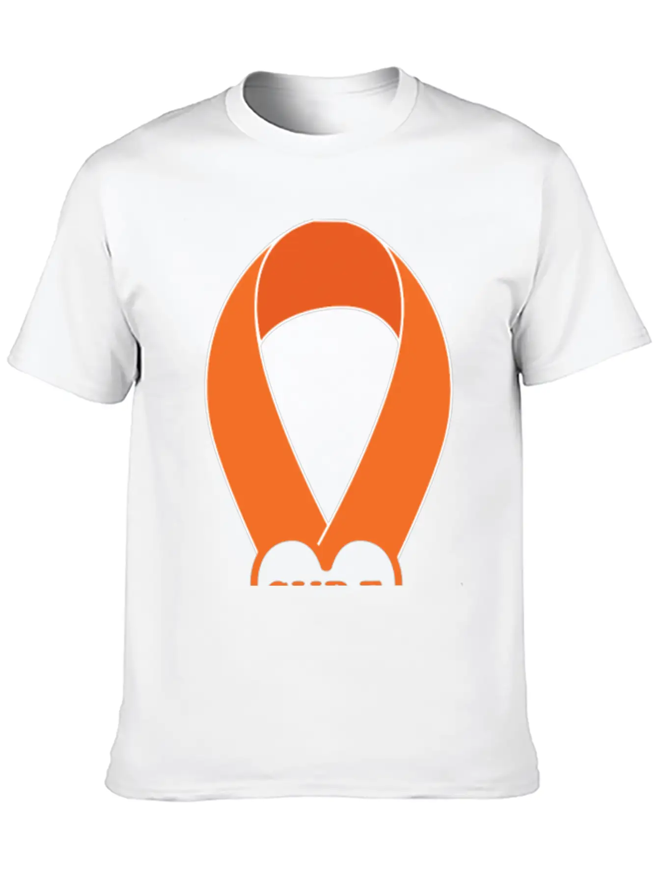 Orange Ribbon Multiple Sclerosis Awareness Unisex Casual T-Shirt – Clean Design For Daily Comfort