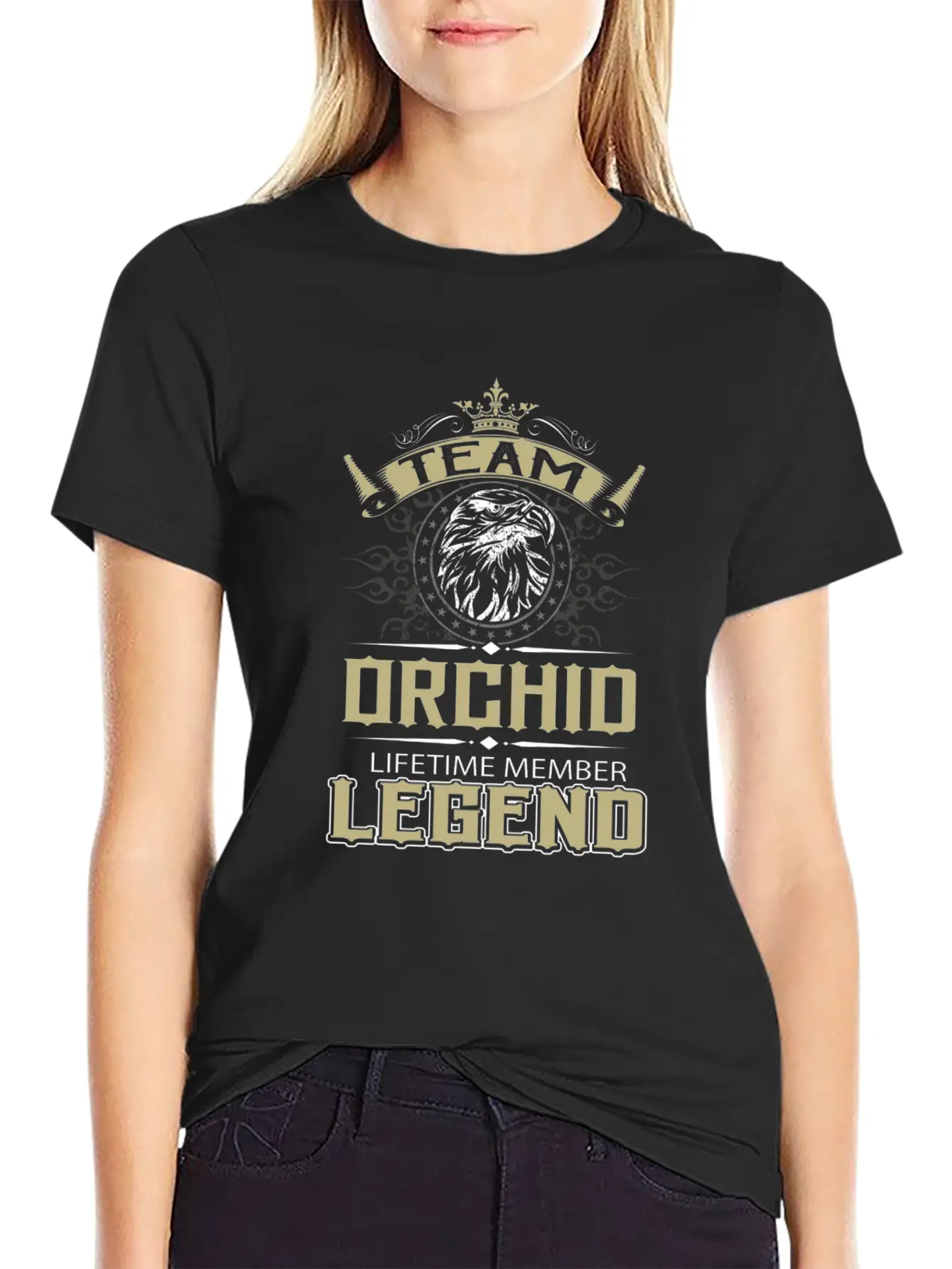 Orchid Name T Shirt - Orchid Eagle Lifetime Member Unisex Short Sleeve Soft Cotton T-Shirt – Casual Everyday Wear