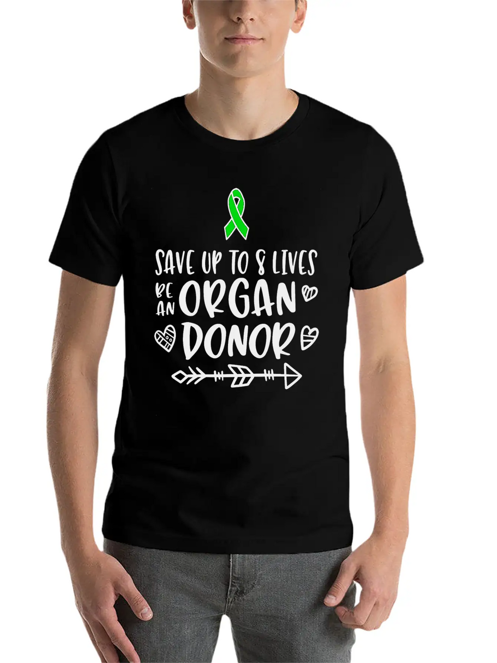 Organ Donation Awareness, Organ Donor Unisex Short Sleeve Soft Cotton T-Shirt – Casual Everyday Wear