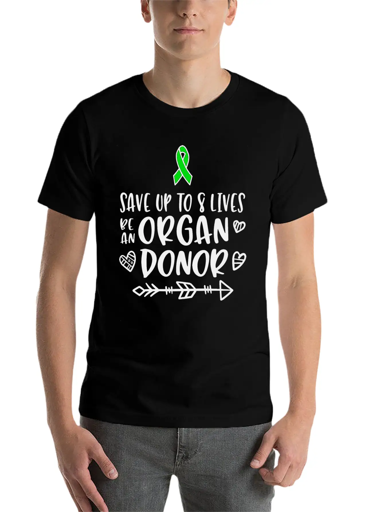 Organ Donation Awareness, Organ Donor Unisex Short Sleeve Soft Cotton T-Shirt – Casual Everyday Wear