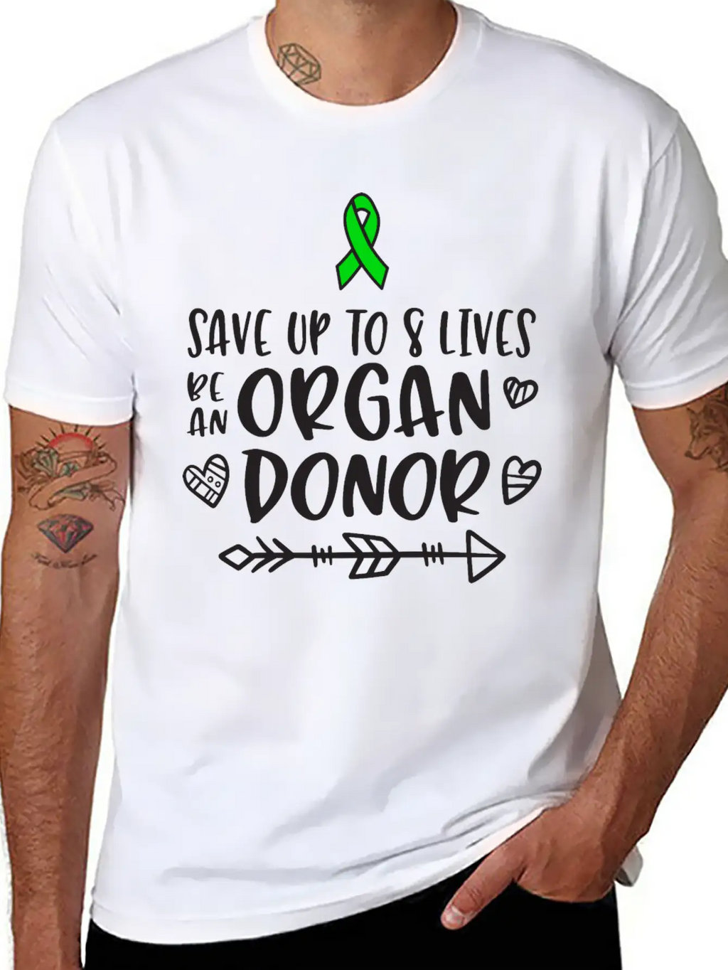 Organ Donation Awareness, Organ Donor Unisex Short Sleeve Soft Cotton T-Shirt – Casual Everyday Wear