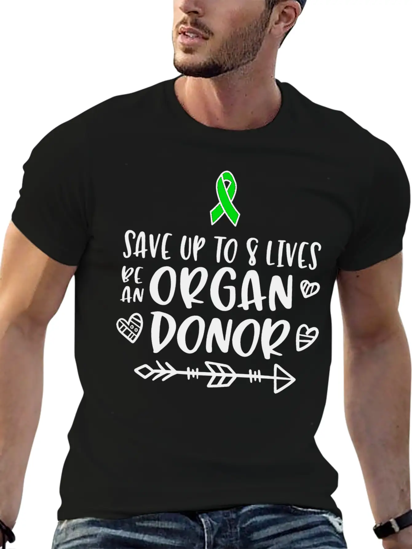 Organ Donation Awareness, Organ Donor Unisex Short Sleeve Soft Cotton T-Shirt – Casual Everyday Wear