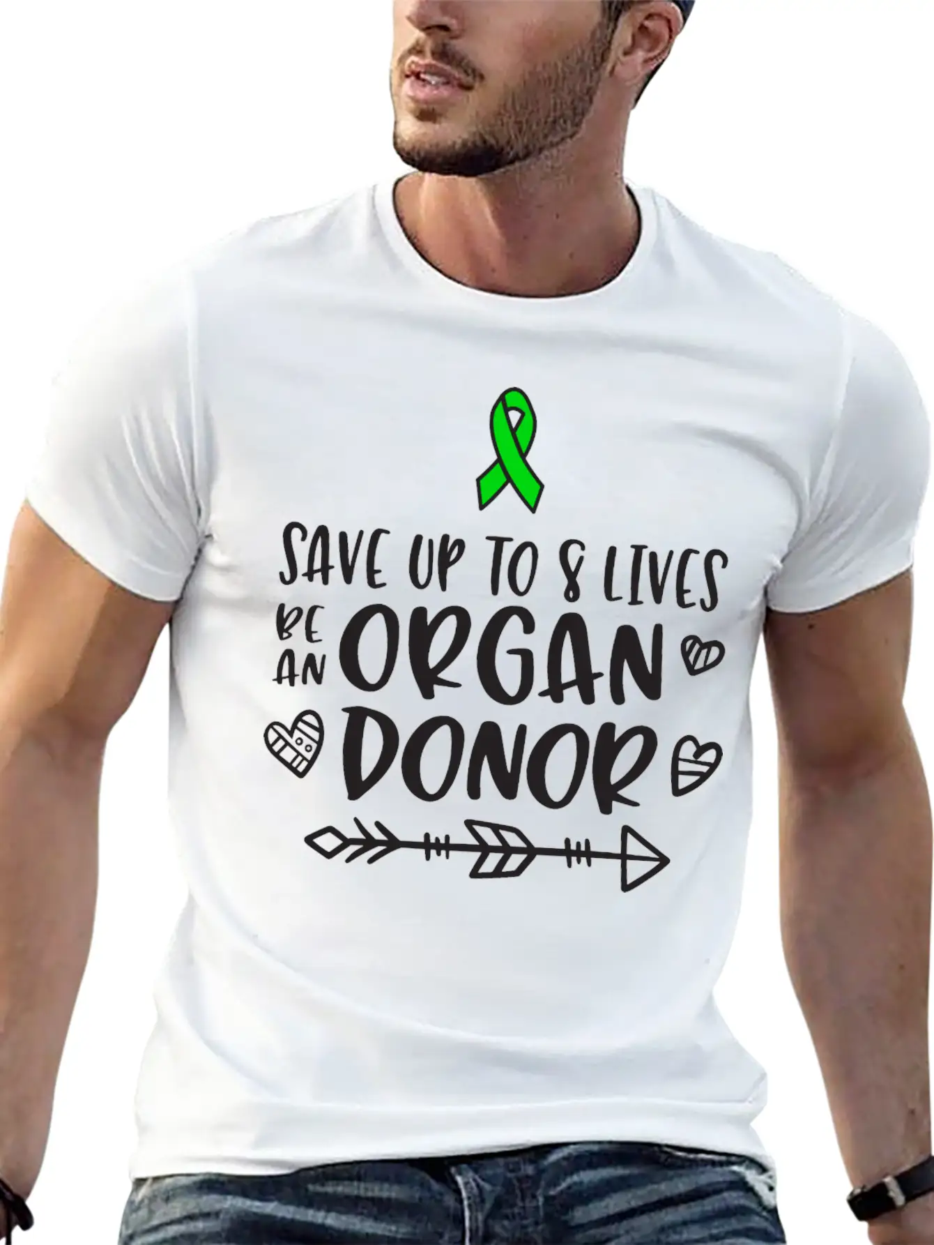 Organ Donation Awareness, Organ Donor Unisex Short Sleeve Soft Cotton T-Shirt – Casual Everyday Wear