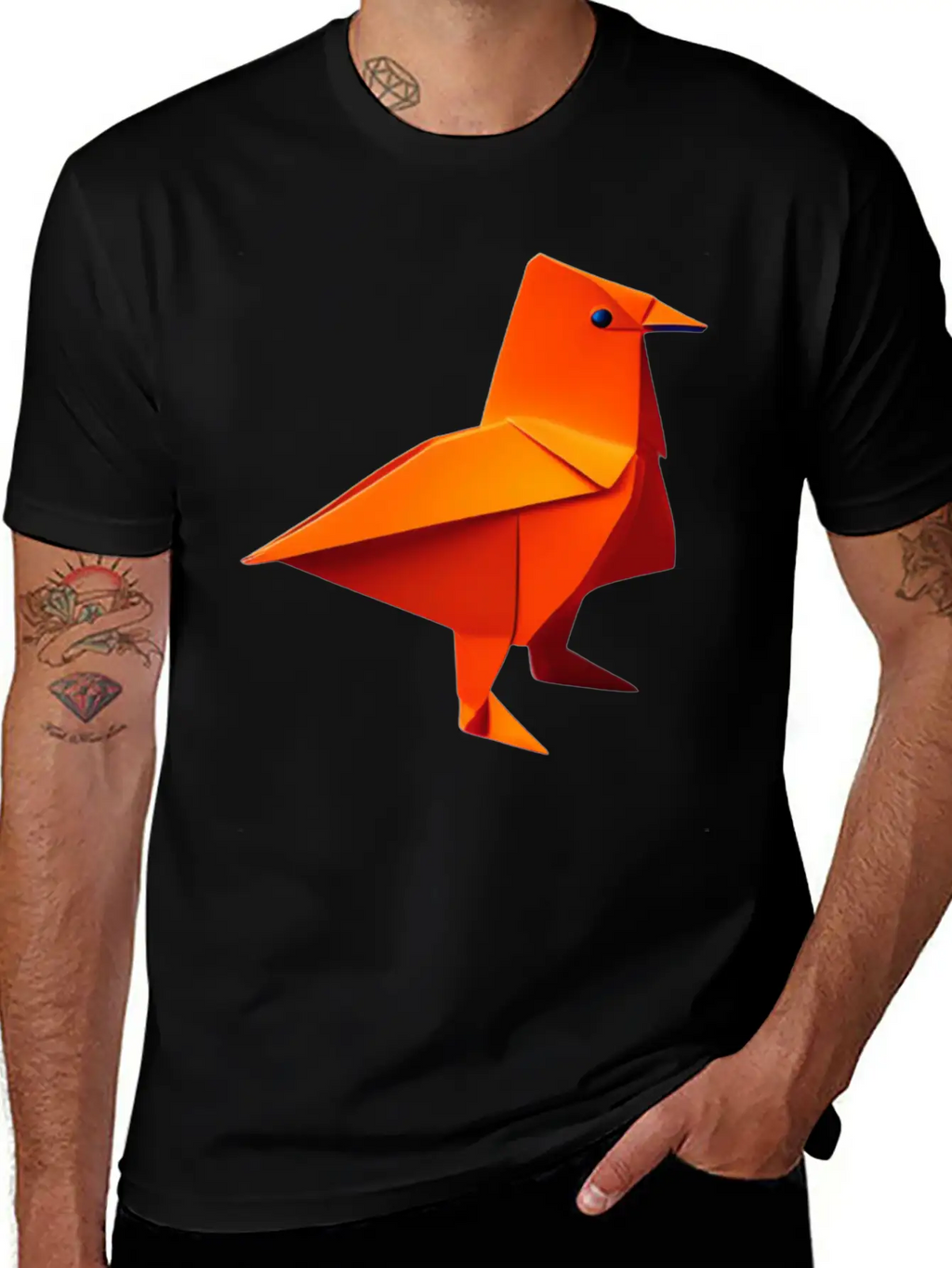 Origami Cute Bird Unisex Casual T-Shirt – Clean Design For Daily Comfort