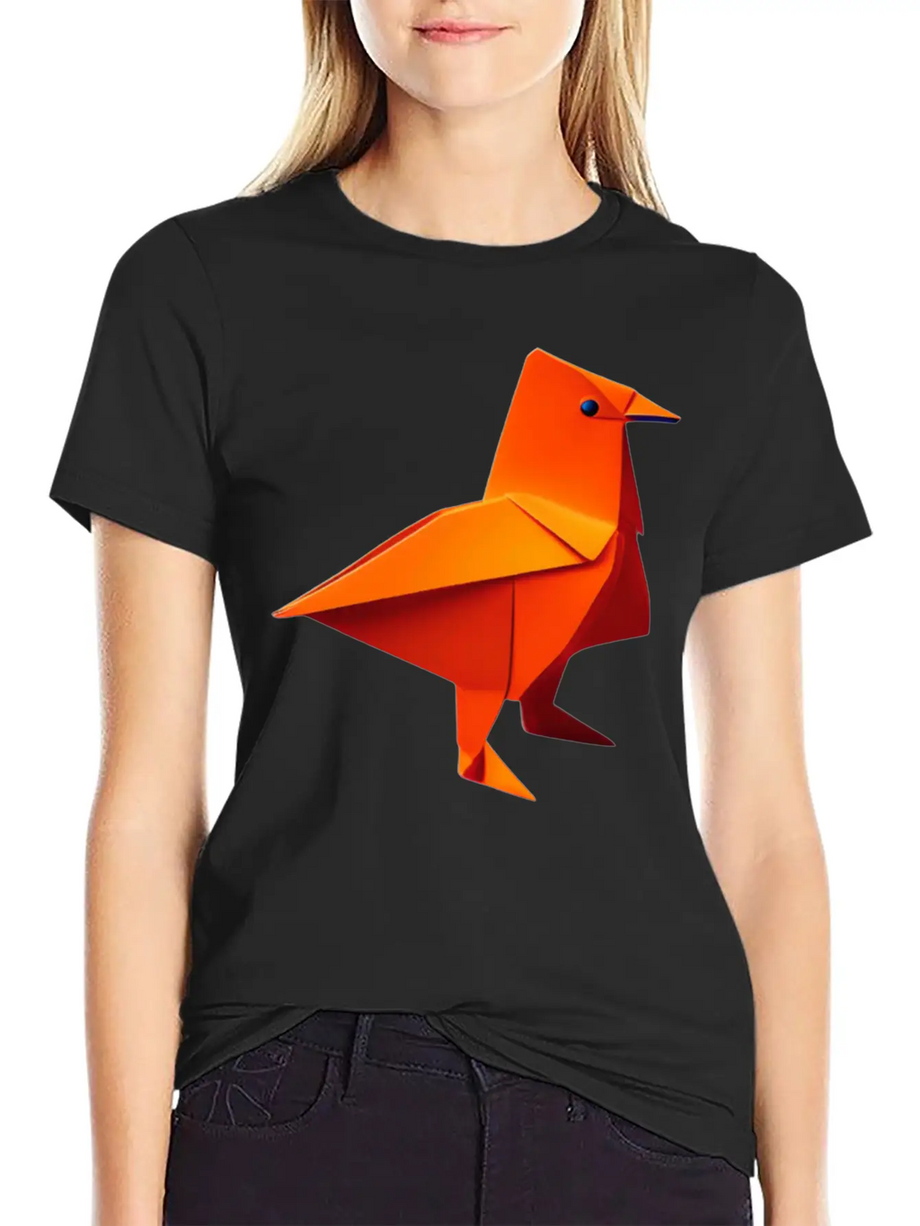 Origami Cute Bird Unisex Casual T-Shirt – Clean Design For Daily Comfort
