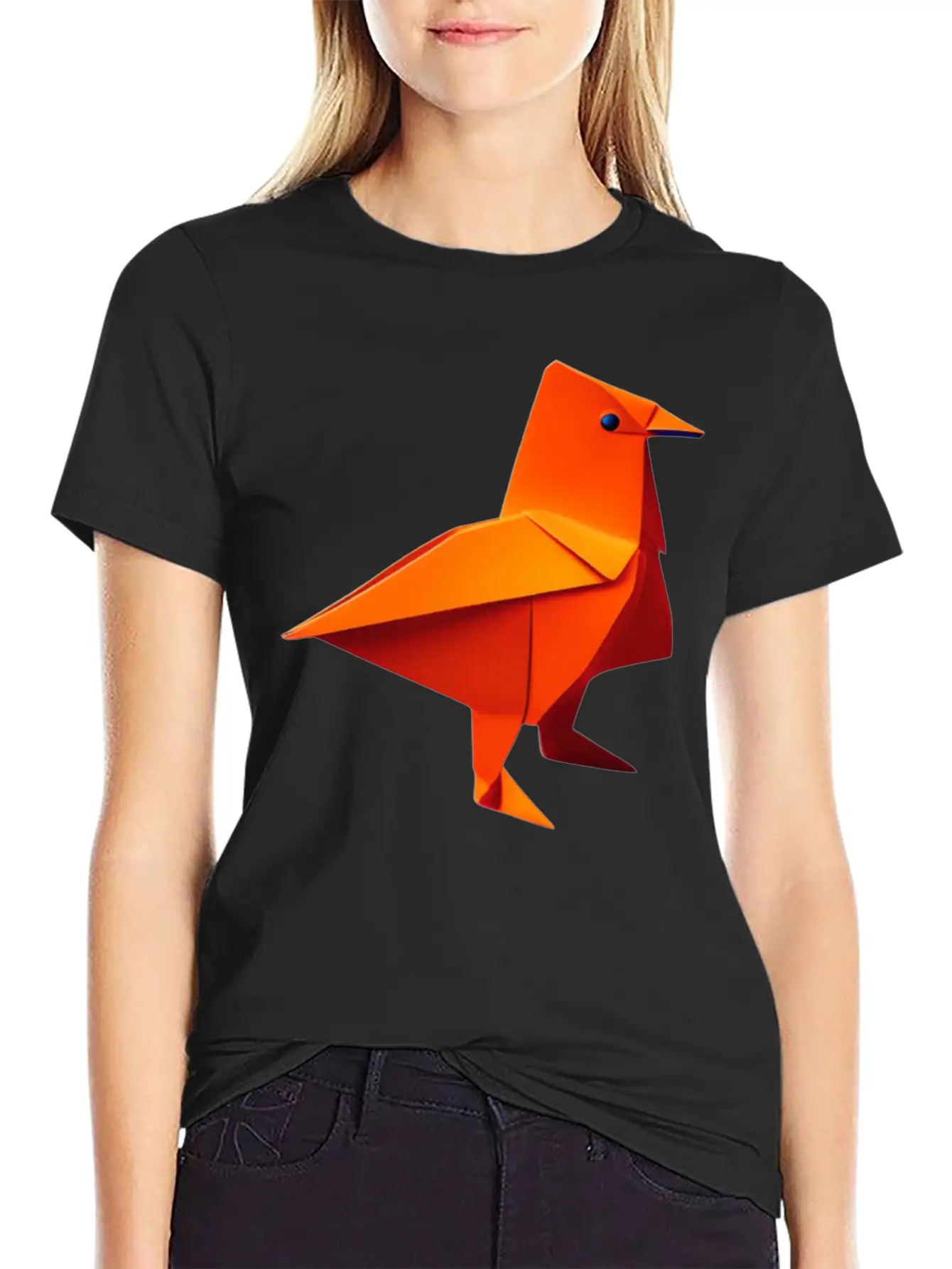 Origami Cute Bird Unisex Casual T-Shirt – Clean Design For Daily Comfort