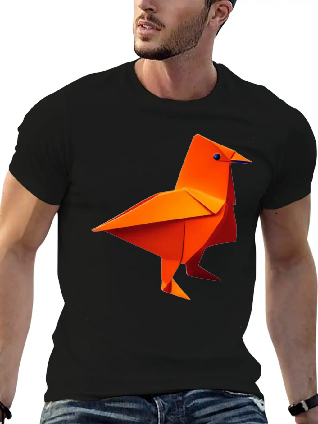 Origami Cute Bird Unisex Casual T-Shirt – Clean Design For Daily Comfort