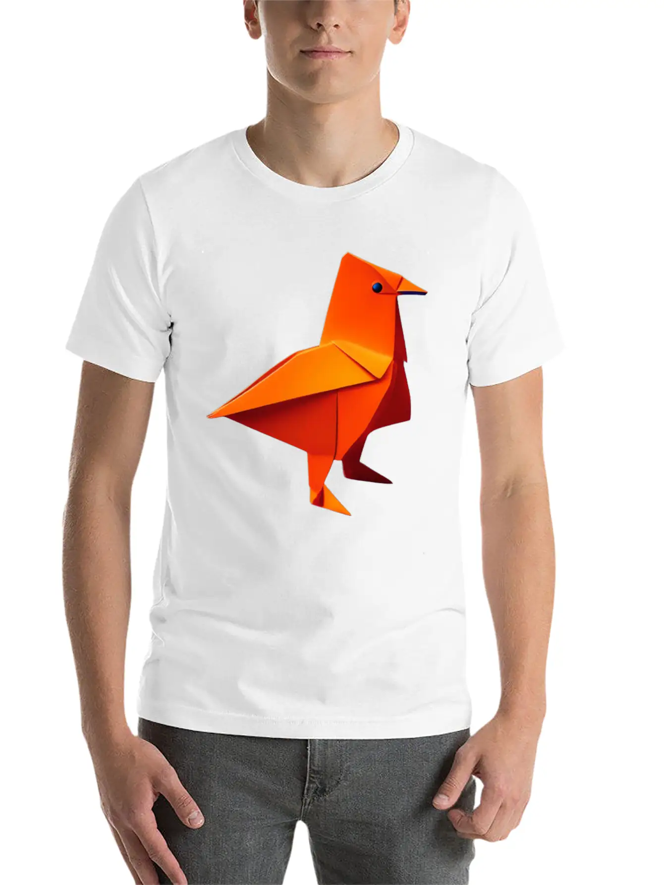 Origami Cute Bird Unisex Casual T-Shirt – Clean Design For Daily Comfort