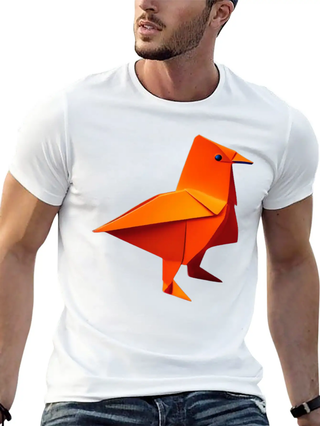 Origami Cute Bird Unisex Casual T-Shirt – Clean Design For Daily Comfort