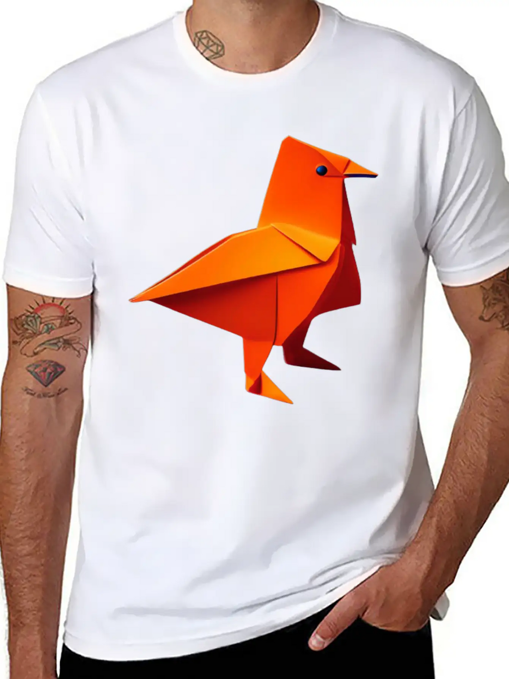 Origami Cute Bird Unisex Casual T-Shirt – Clean Design For Daily Comfort