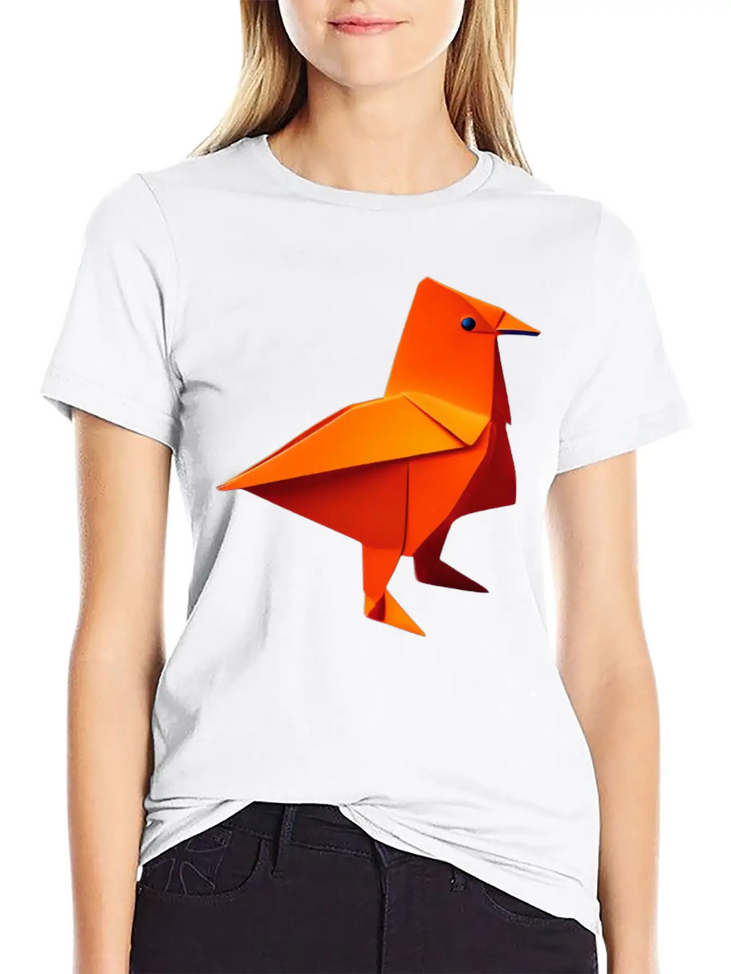 Origami Cute Bird Unisex Casual T-Shirt – Clean Design For Daily Comfort