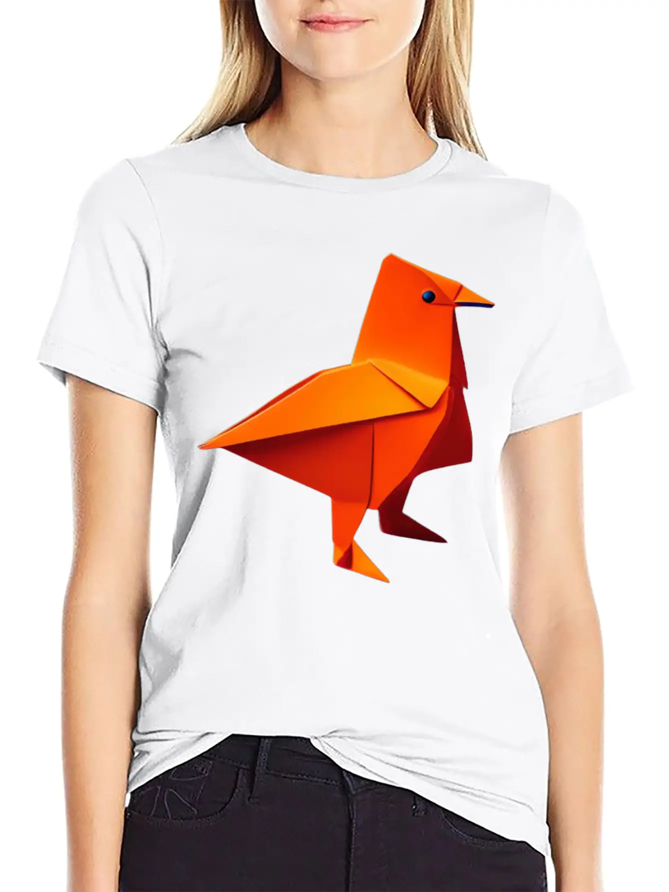 Origami Cute Bird Unisex Casual T-Shirt – Clean Design For Daily Comfort