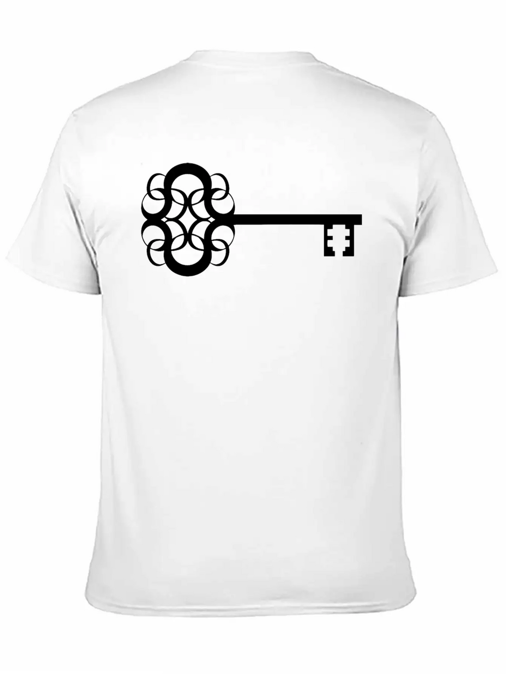 Ornate Key Silhouette Casual Graphic T-Shirt – Simple And Comfortable Daily Wear