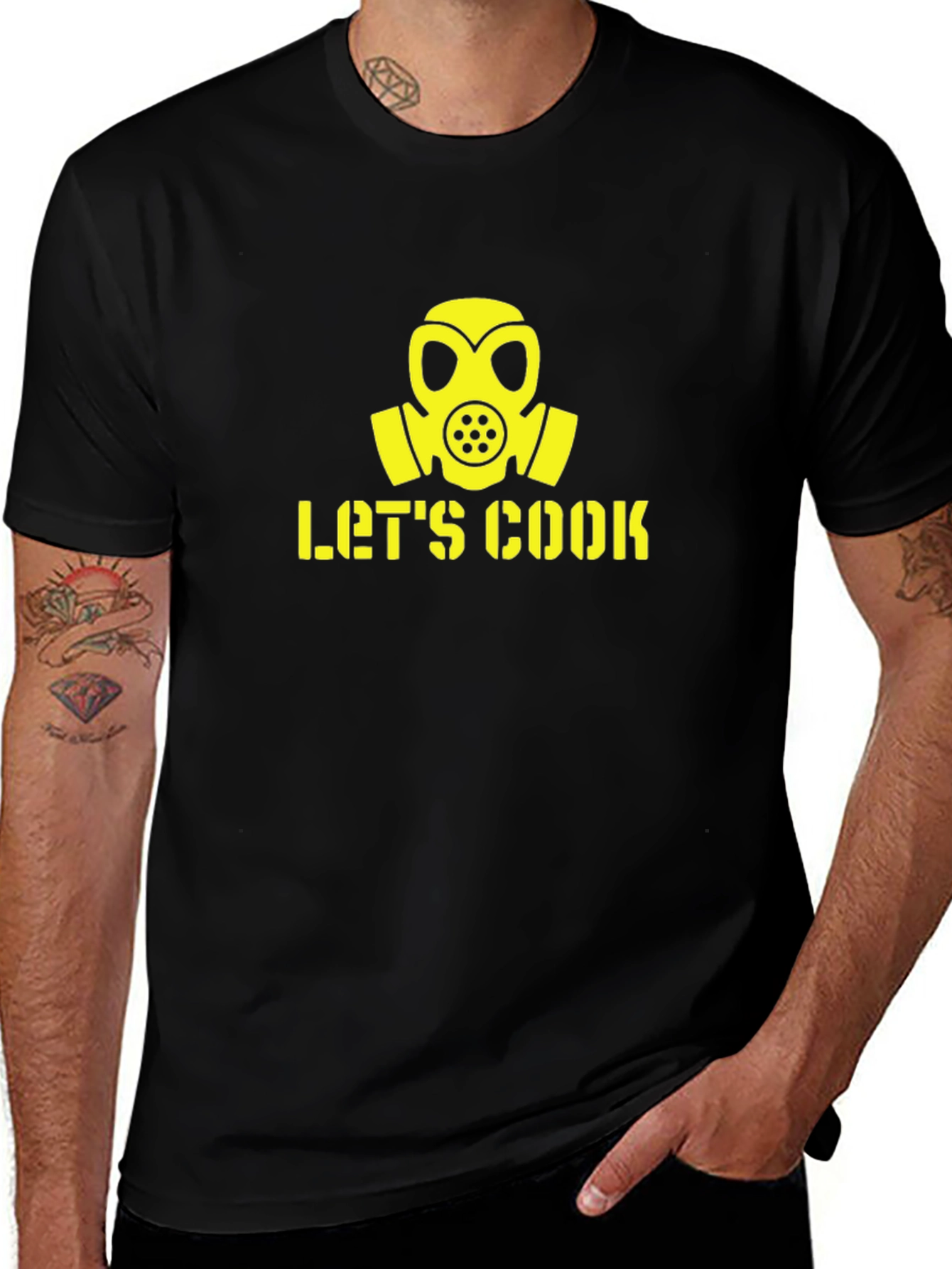 Lets Cook Gas Mask Graphic T-Shirt