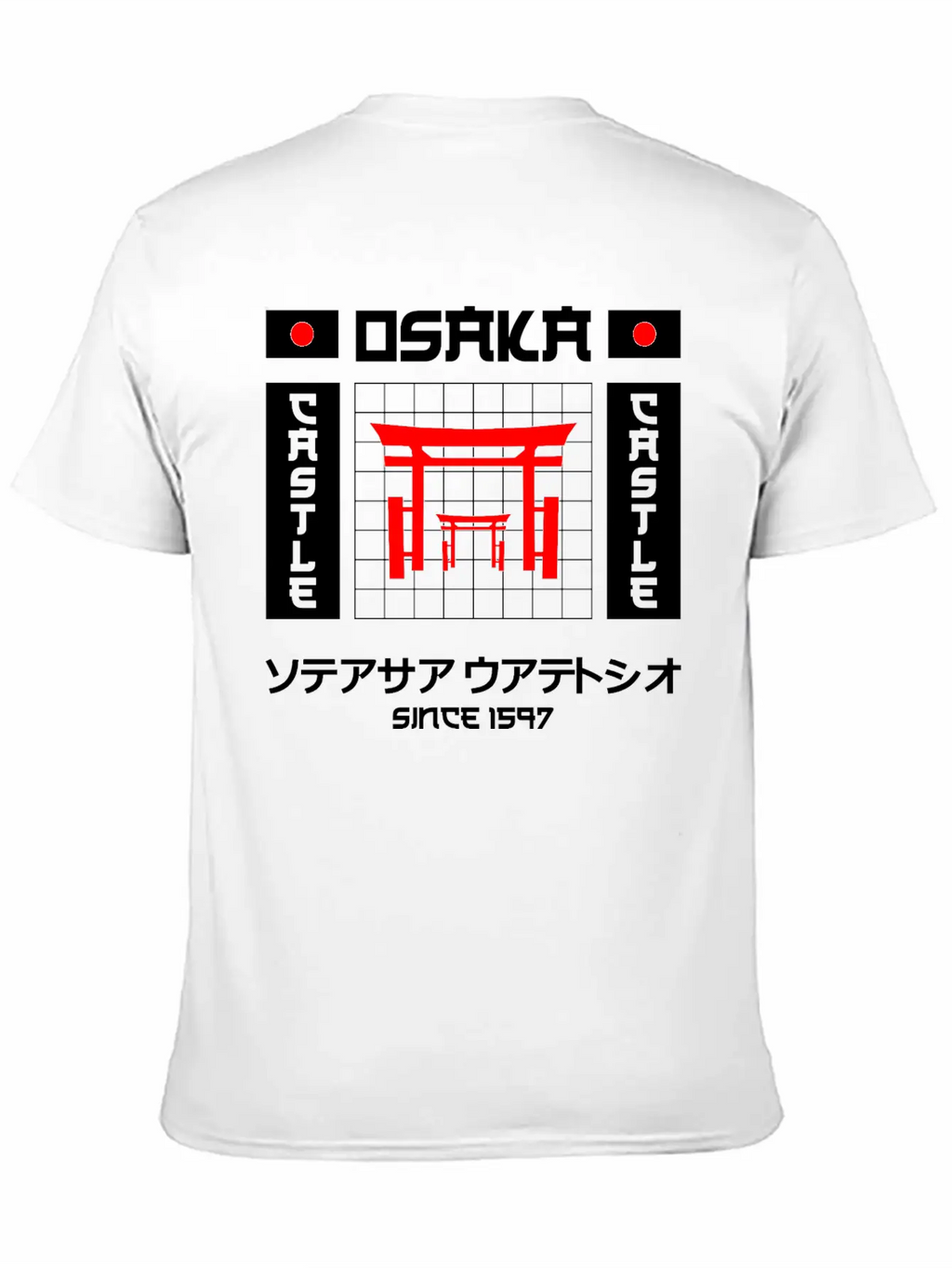 Osaka Castle Since 1597 Unisex Short Sleeve Soft Cotton T-Shirt – Casual Everyday Wear