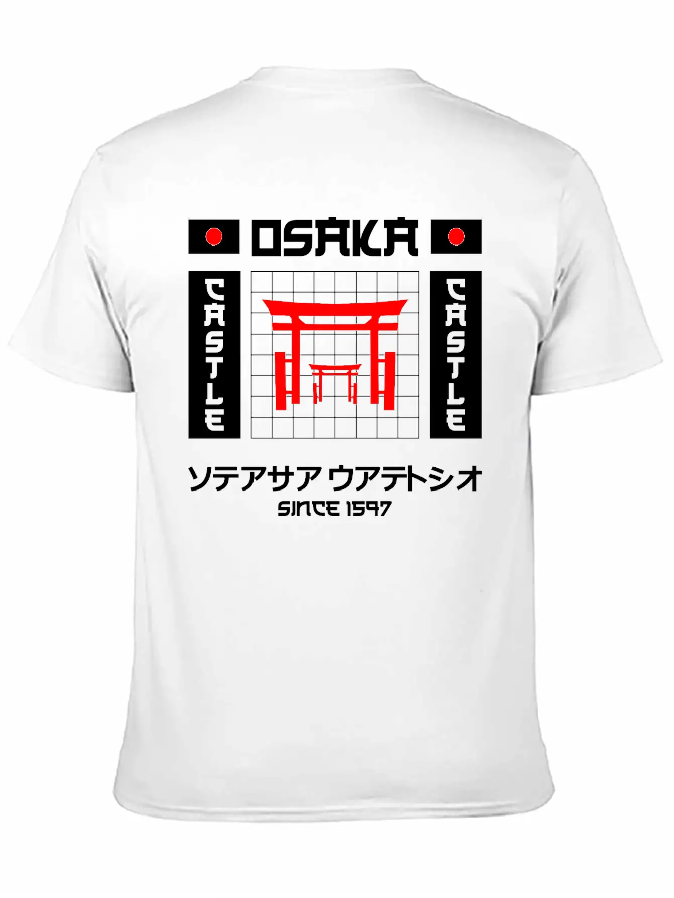 Osaka Castle Since 1597 Unisex Short Sleeve Soft Cotton T-Shirt – Casual Everyday Wear