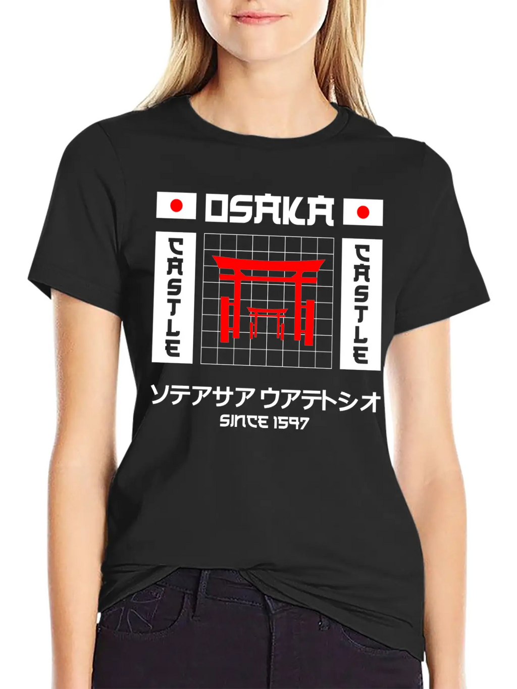Osaka Castle Since 1597 Unisex Short Sleeve Soft Cotton T-Shirt – Casual Everyday Wear