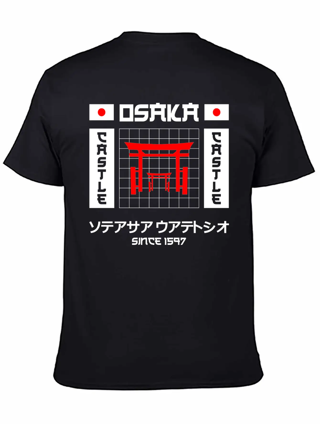 Osaka Castle Since 1597 Unisex Short Sleeve Soft Cotton T-Shirt – Casual Everyday Wear