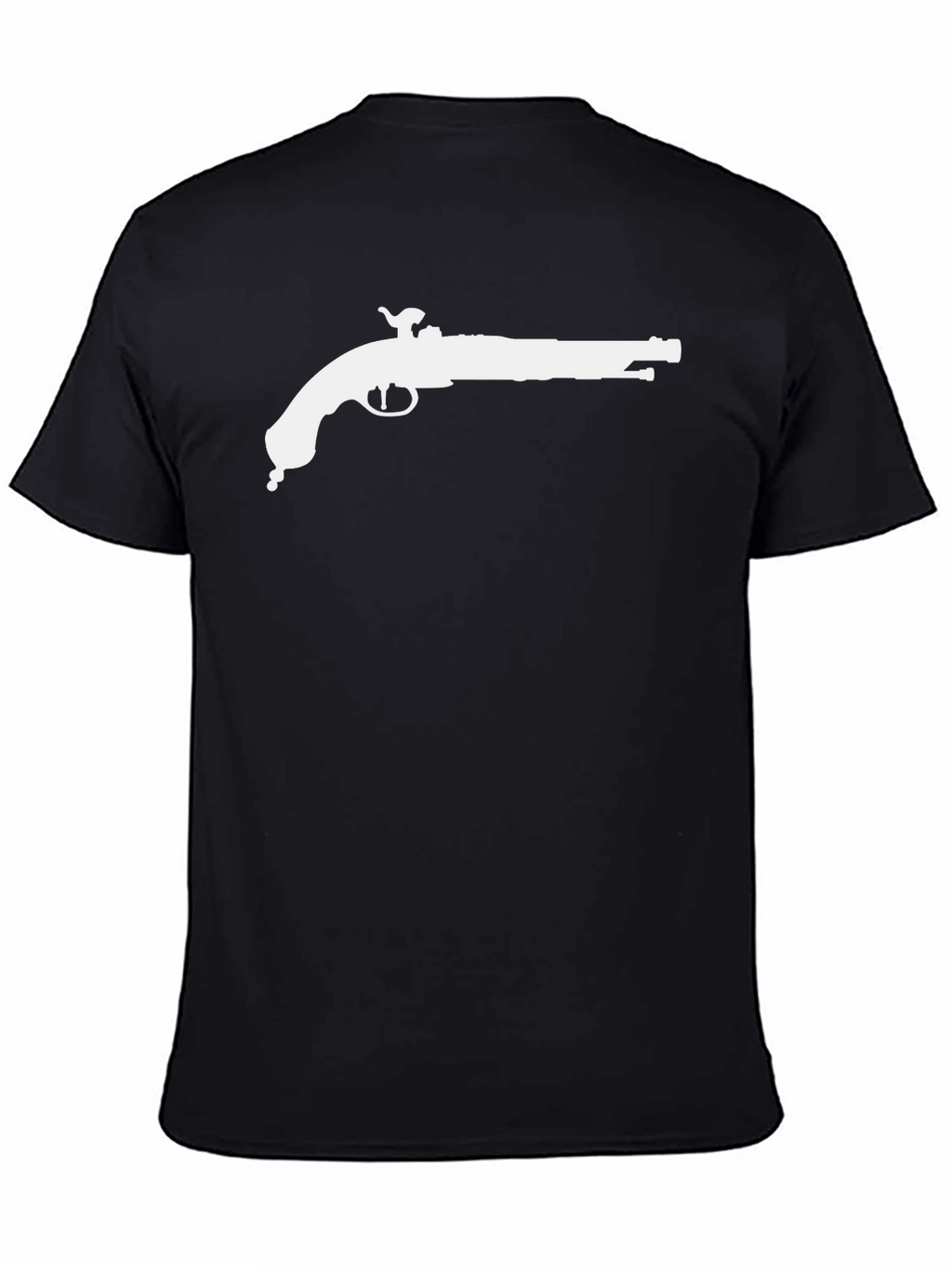 Pirate Flintlock Graphic Tee - Black Cotton T-Shirt
