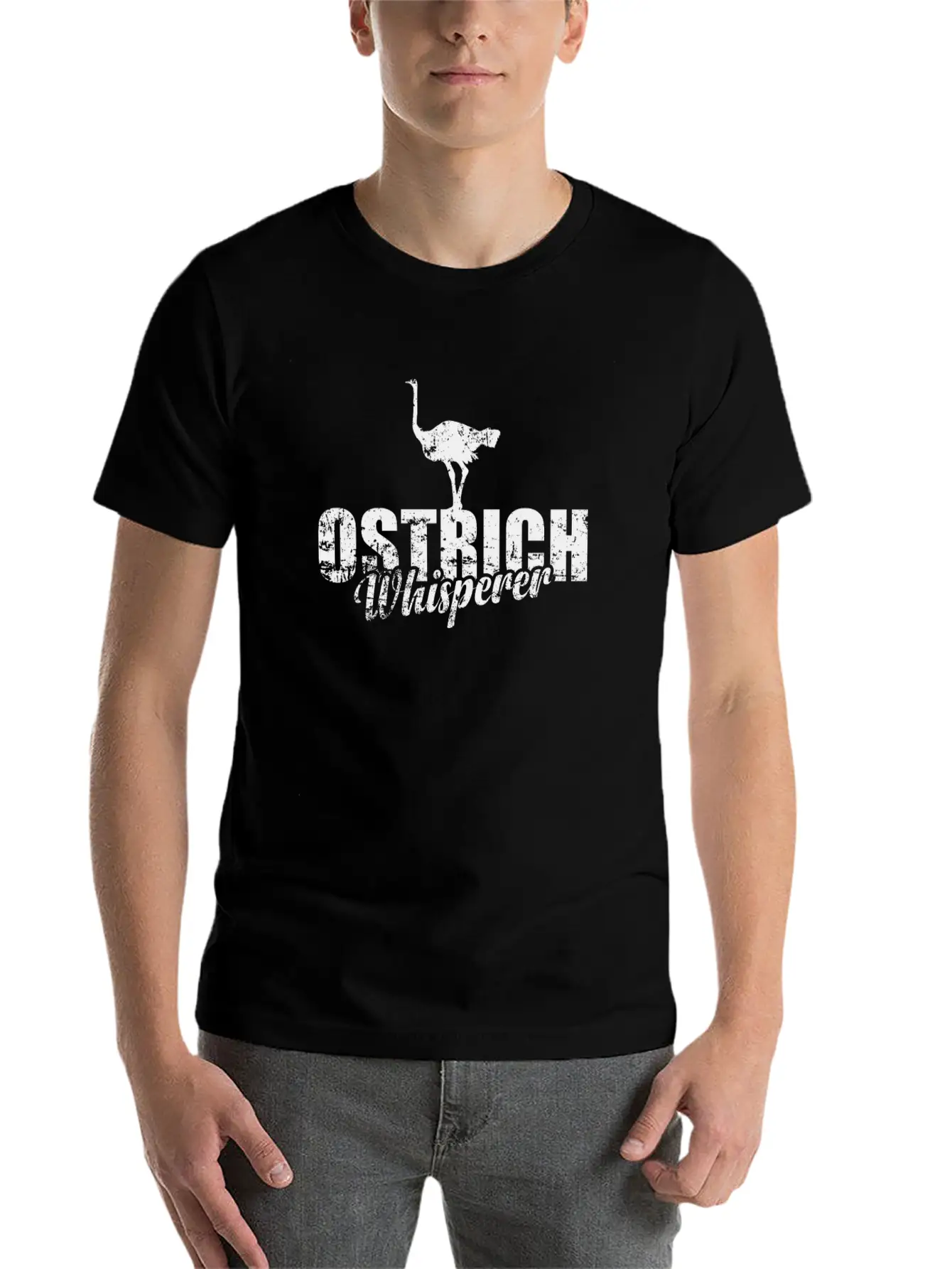 Ostrich Whisperer Ratite Ostrich Environment Unisex Casual T-Shirt – Clean Design For Daily Comfort