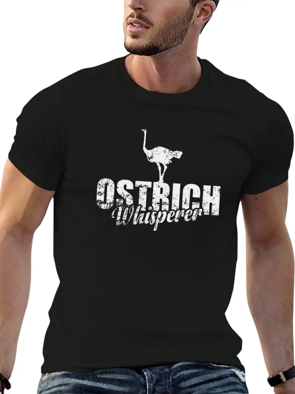Ostrich Whisperer Ratite Ostrich Environment Unisex Casual T-Shirt – Clean Design For Daily Comfort