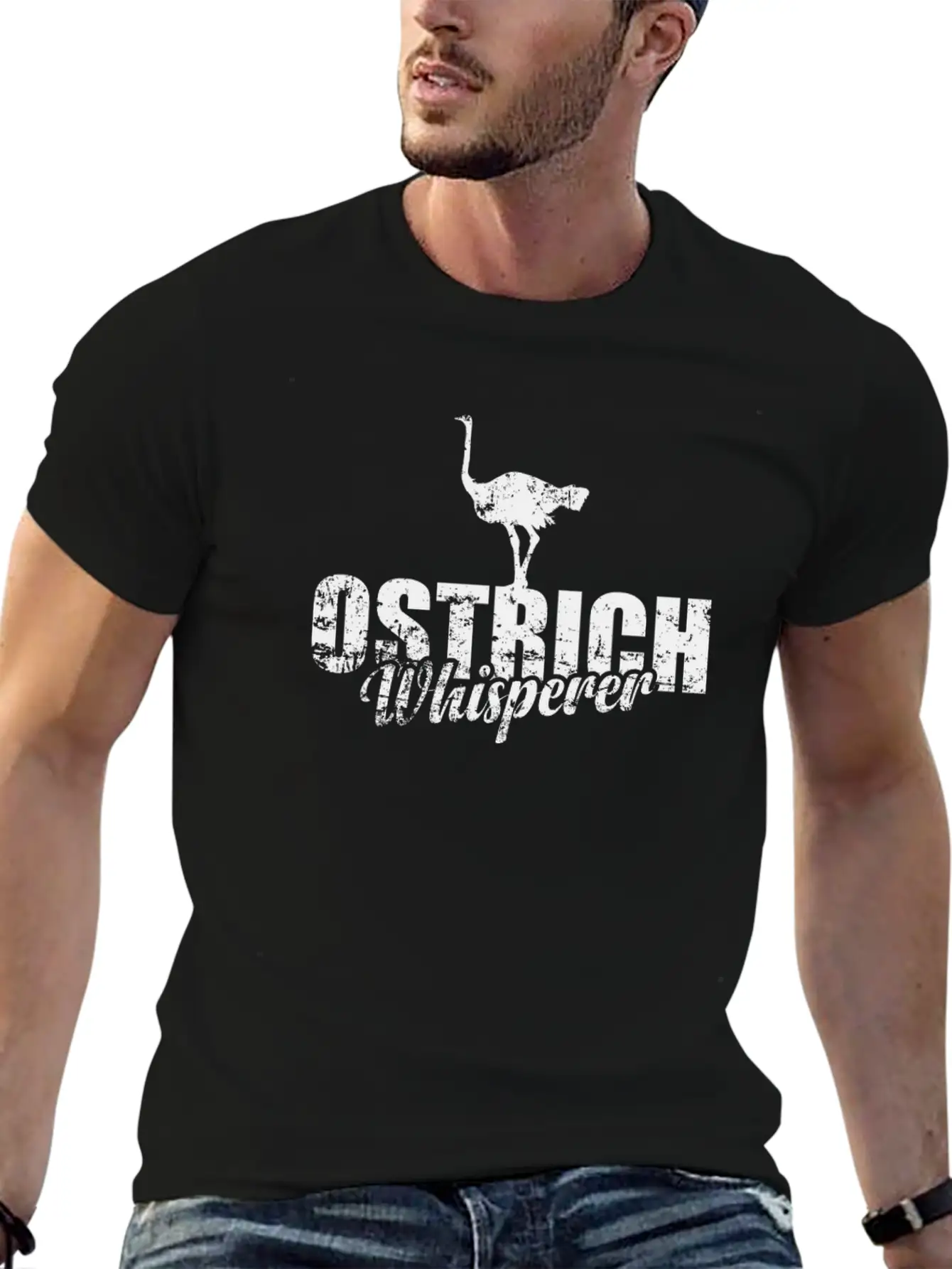 Ostrich Whisperer Ratite Ostrich Environment Unisex Casual T-Shirt – Clean Design For Daily Comfort
