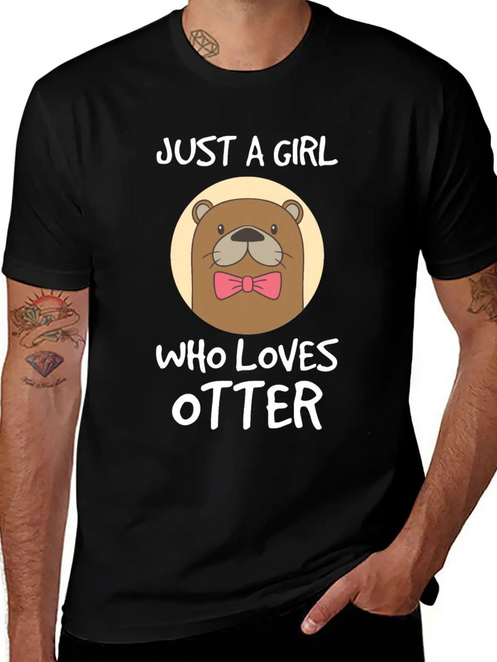 Otter Zoo Friendly Water Construction Family Trick Stylish Everyday T-Shirt – Unisex Basic Cotton Tee