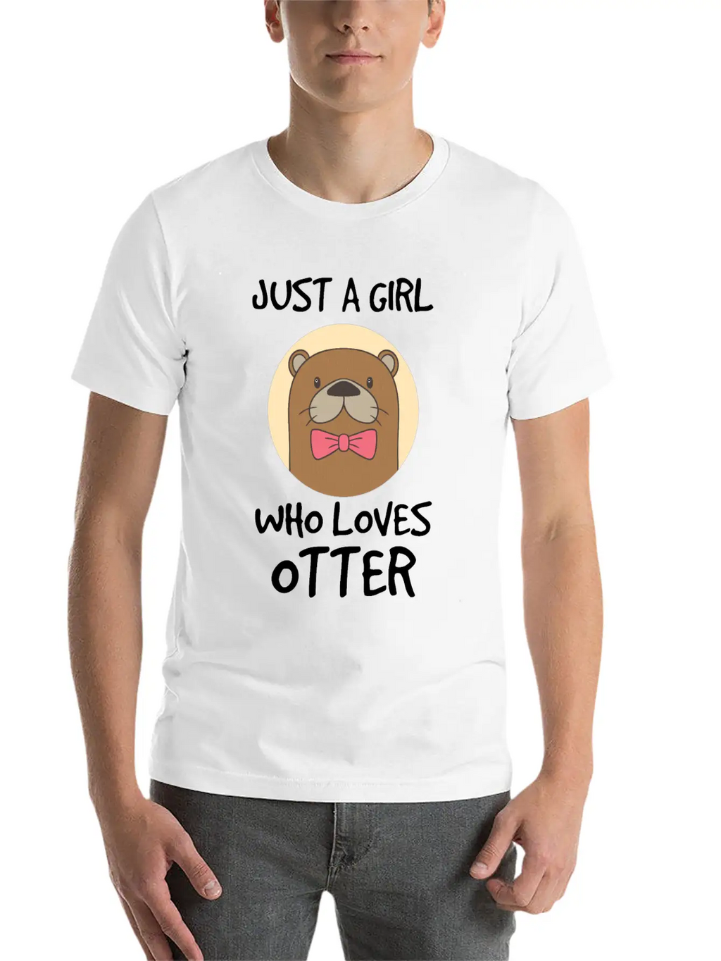 Otter Zoo Friendly Water Construction Family Trick Stylish Everyday T-Shirt – Unisex Basic Cotton Tee