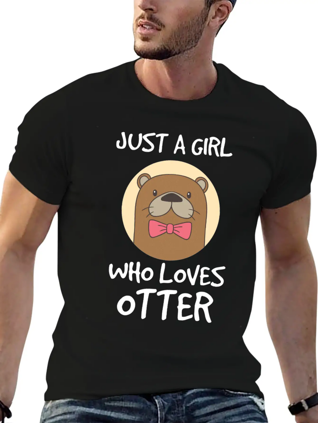 Otter Zoo Friendly Water Construction Family Trick Stylish Everyday T-Shirt – Unisex Basic Cotton Tee