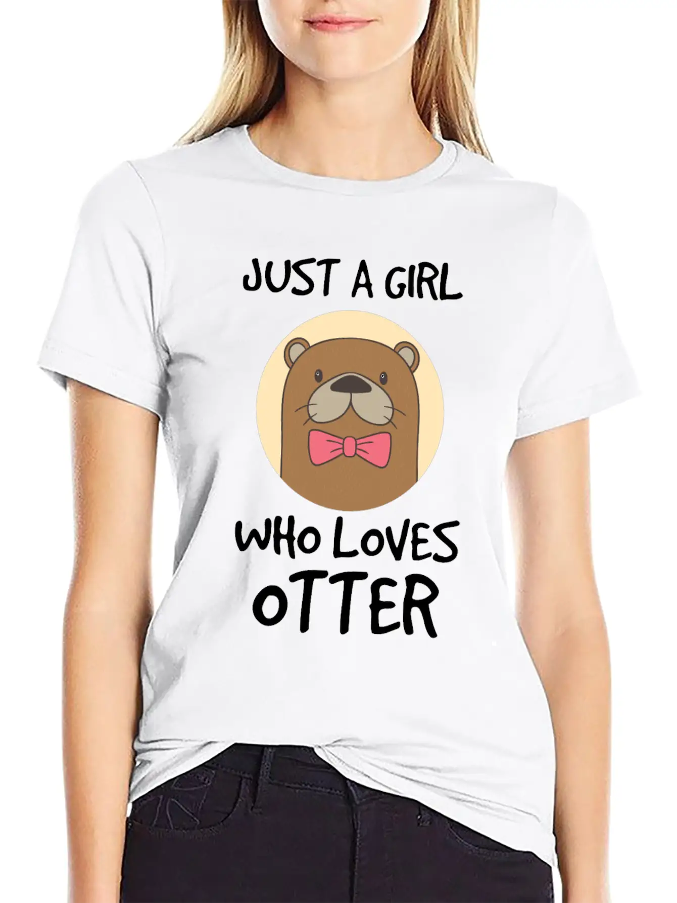 Otter Zoo Friendly Water Construction Family Trick Stylish Everyday T-Shirt – Unisex Basic Cotton Tee