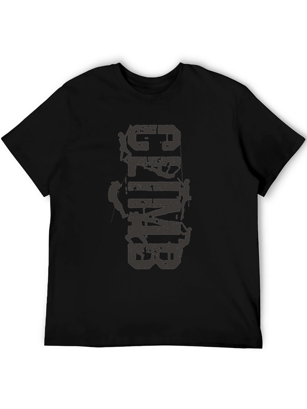 Climb Vertical Graphic Tee - Black Cotton