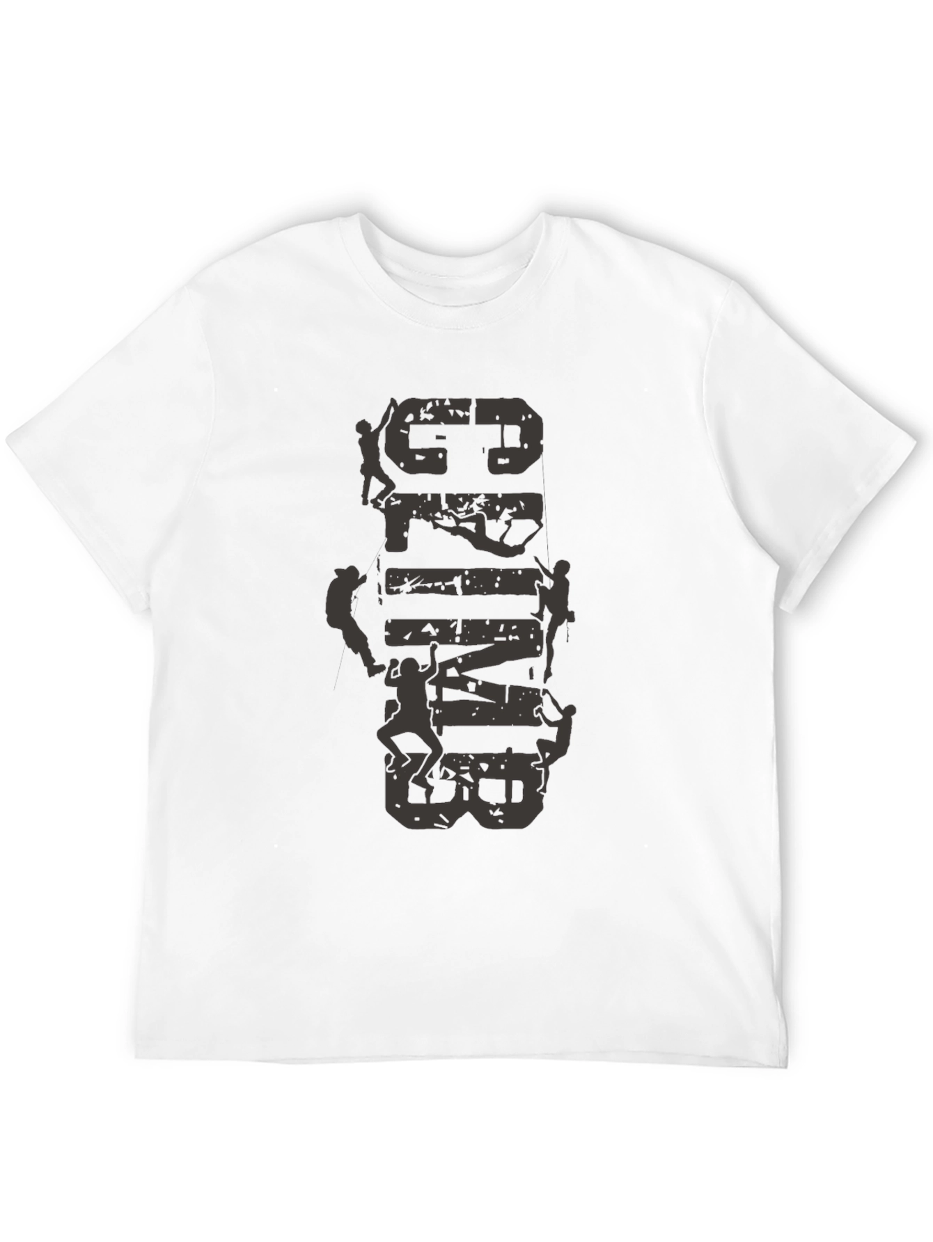 Climb Vertical Graphic Tee - Black Cotton
