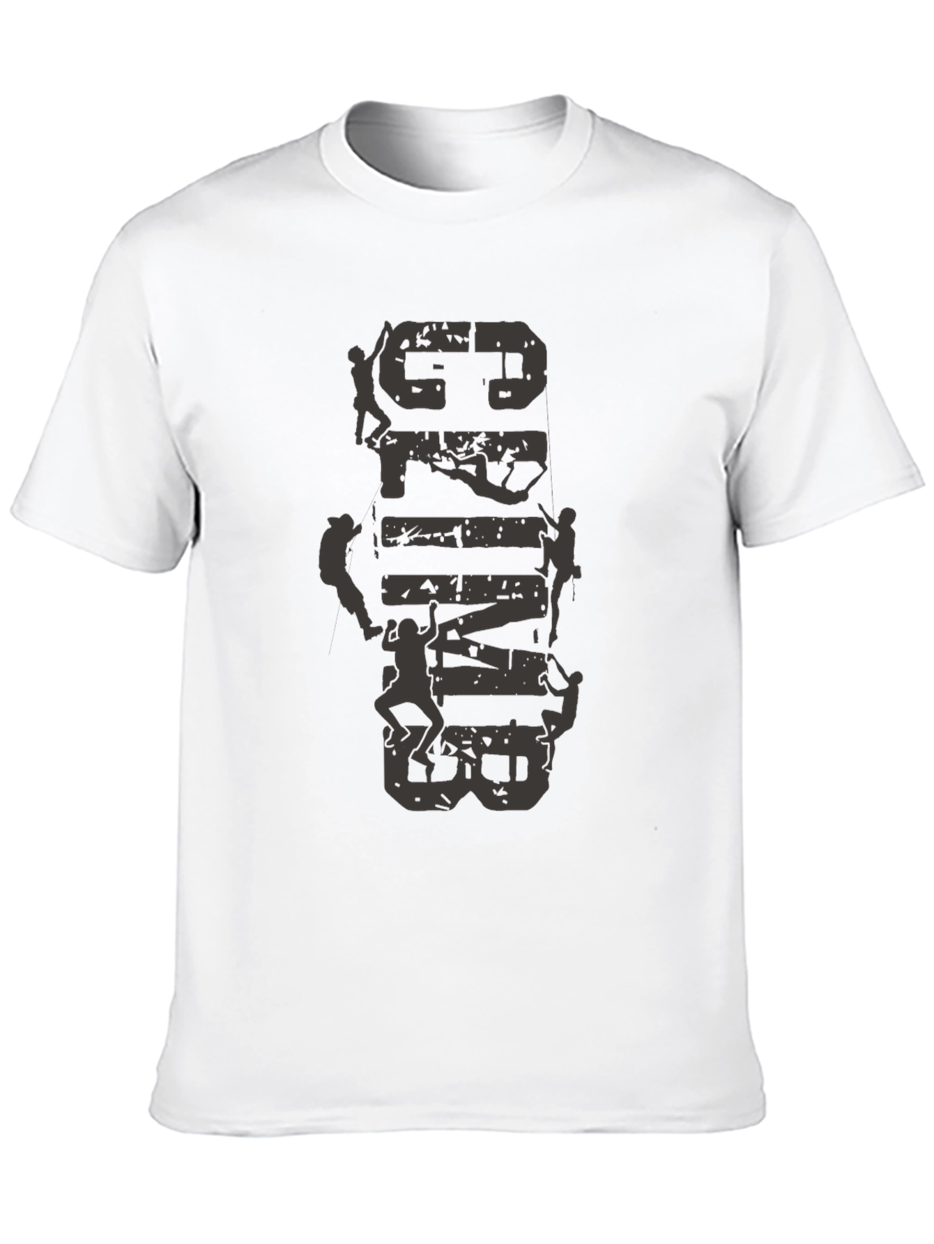 Climb Vertical Graphic Tee - Black Cotton