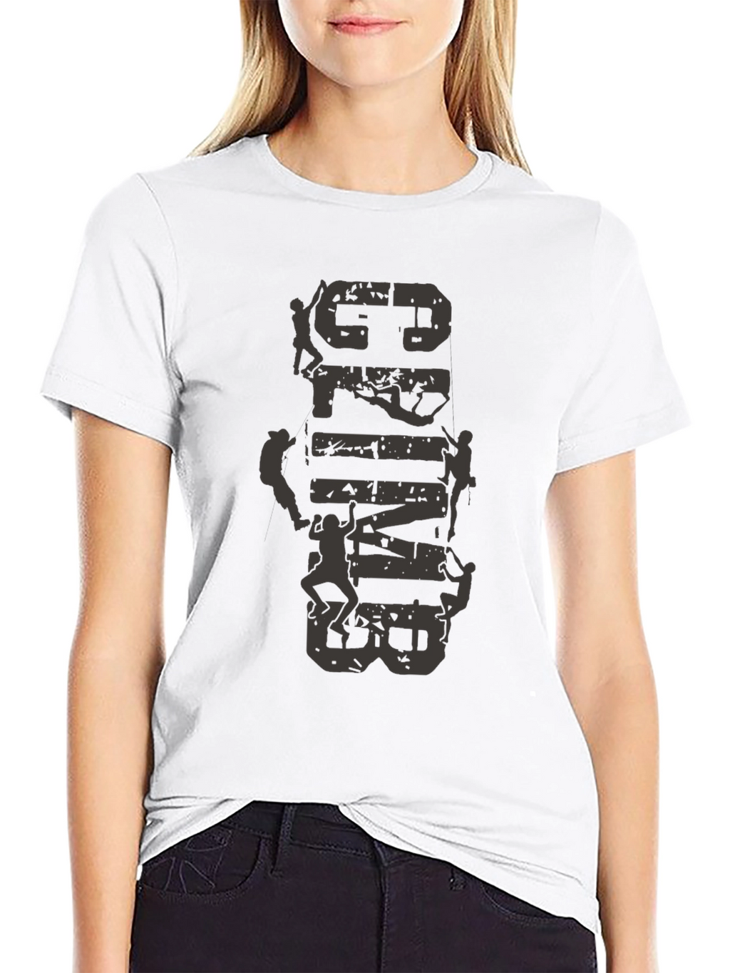 Climb Vertical Graphic Tee - Black Cotton