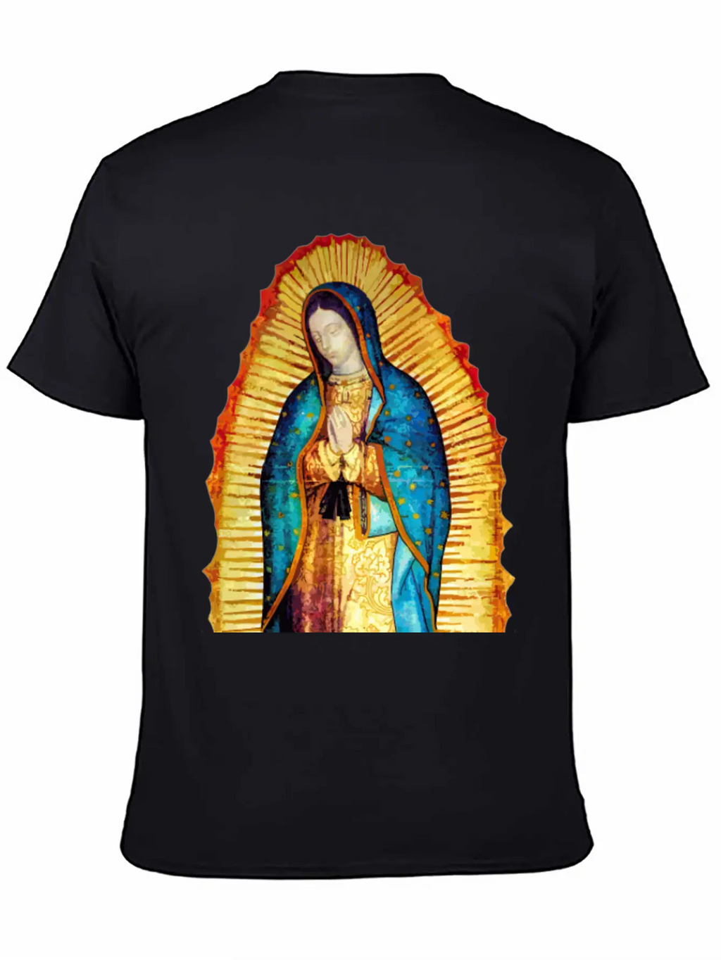 Our Lady Virgin May Guadalupe A-092921 Unisex Short Sleeve Soft Cotton T-Shirt – Casual Everyday Wear