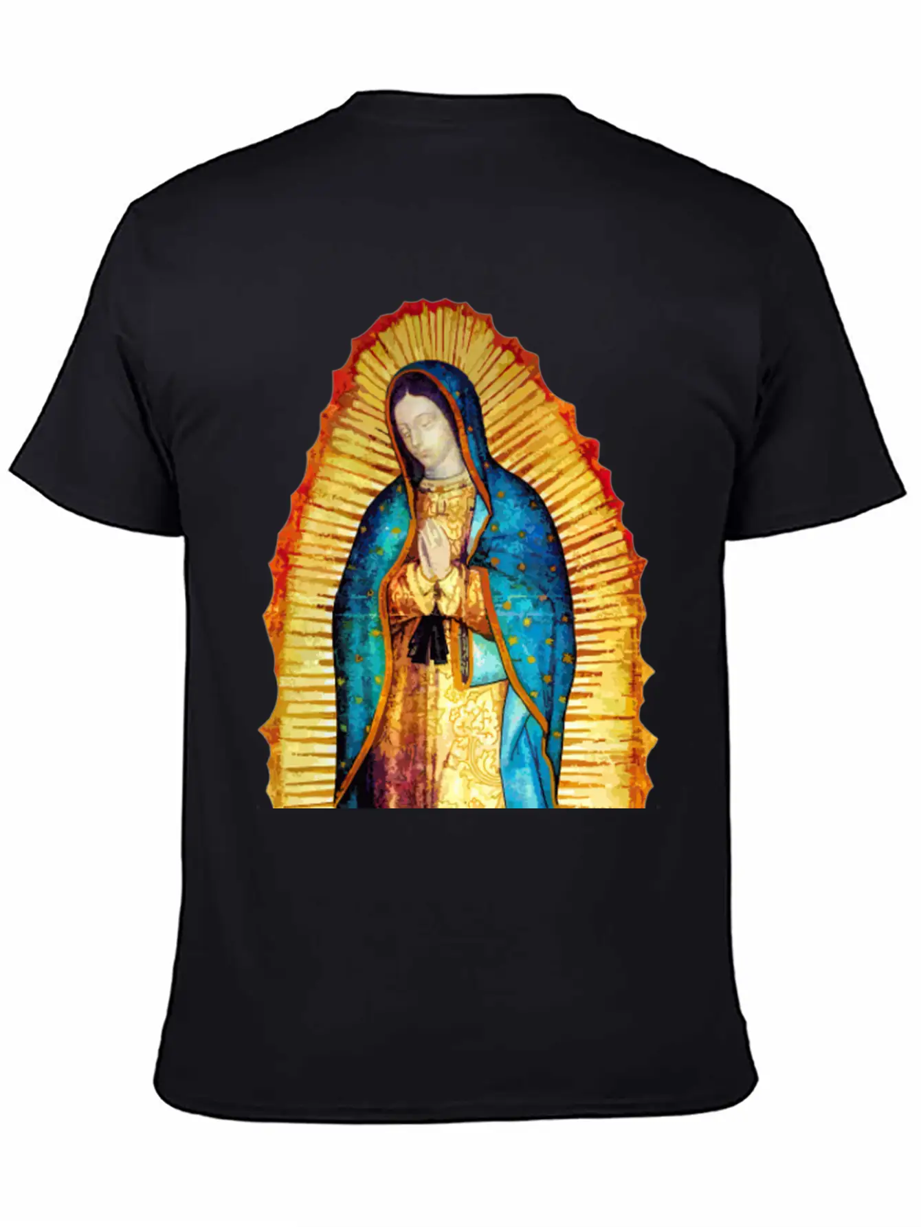 Our Lady Virgin May Guadalupe A-092921 Unisex Short Sleeve Soft Cotton T-Shirt – Casual Everyday Wear