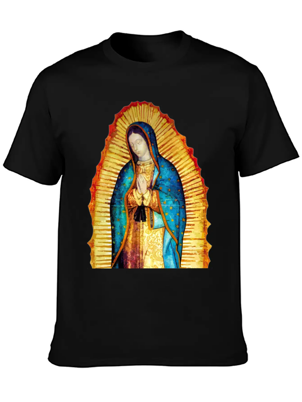 Our Lady Virgin May Guadalupe A-092921 Unisex Short Sleeve Soft Cotton T-Shirt – Casual Everyday Wear