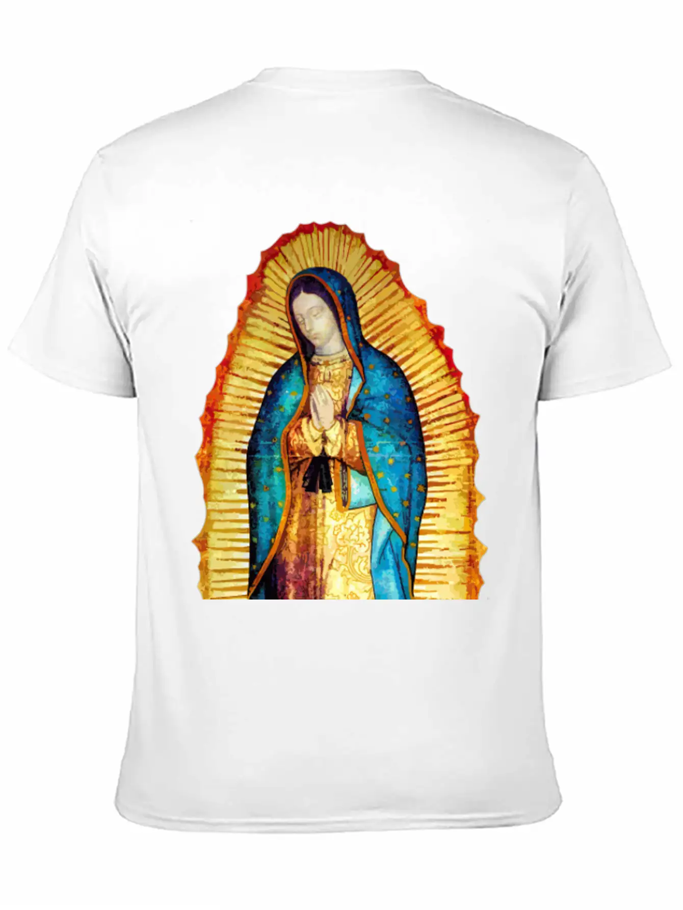 Our Lady Virgin May Guadalupe A-092921 Unisex Short Sleeve Soft Cotton T-Shirt – Casual Everyday Wear