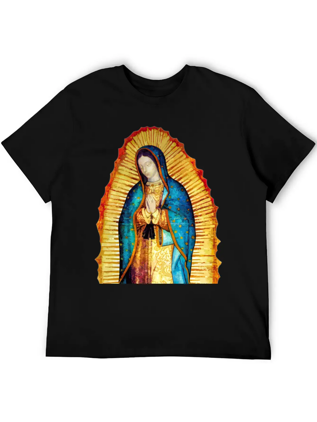 Our Lady Virgin May Guadalupe A-092921 Unisex Short Sleeve Soft Cotton T-Shirt – Casual Everyday Wear