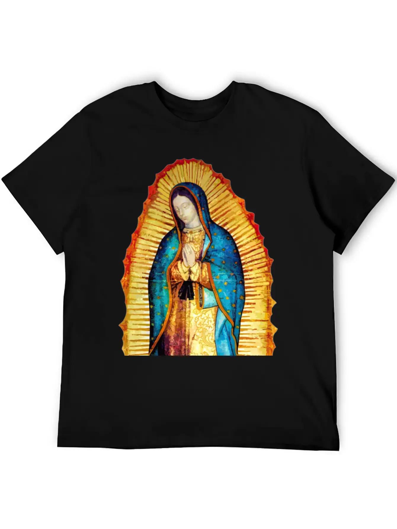 Our Lady Virgin May Guadalupe A-092921 Unisex Short Sleeve Soft Cotton T-Shirt – Casual Everyday Wear