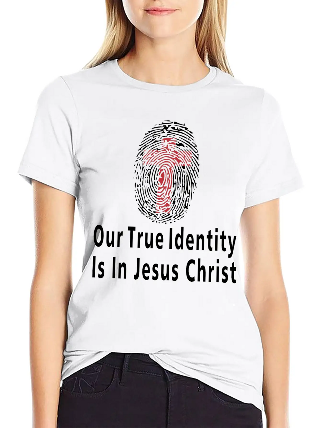 Our True Identity Is In Christ Christian Bible Essential Cotton Tee For Daily Outfits – Unisex Style