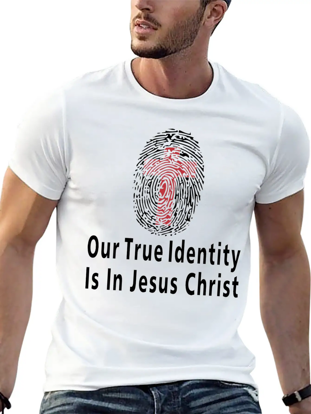 Our True Identity Is In Christ Christian Bible Essential Cotton Tee For Daily Outfits – Unisex Style