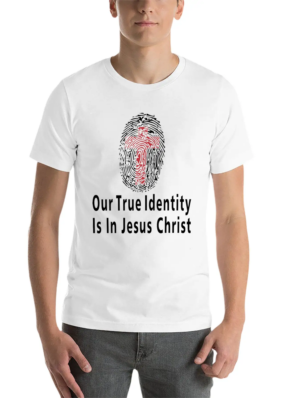 Our True Identity Is In Christ Christian Bible Essential Cotton Tee For Daily Outfits – Unisex Style