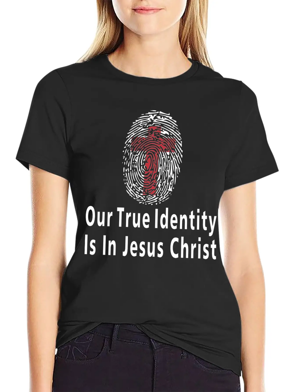 Our True Identity Is In Christ Christian Bible Essential Cotton Tee For Daily Outfits – Unisex Style